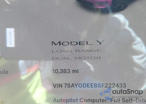 2024 Tesla Model Y Long Range Dual Motor All-Wheel Drive from USA, damaged, VIN 7SAYGDEE6RF183349